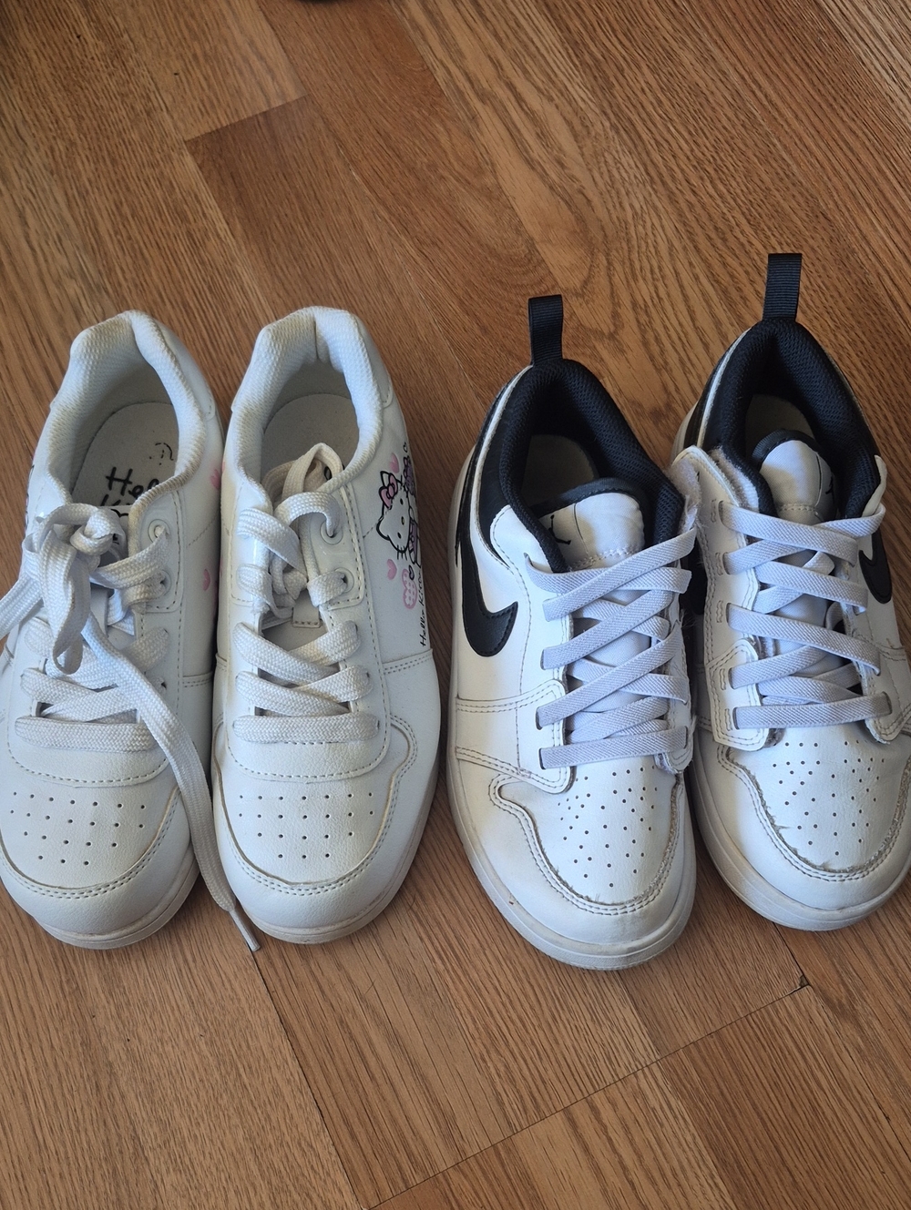 Nike Jordans And Hello Kitty Shoes